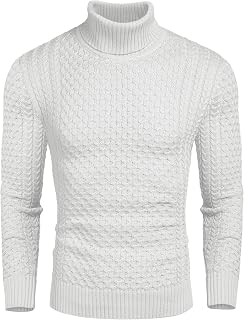 COOFANDY Men's Turtleneck Long Sleeve Pullover Sweater