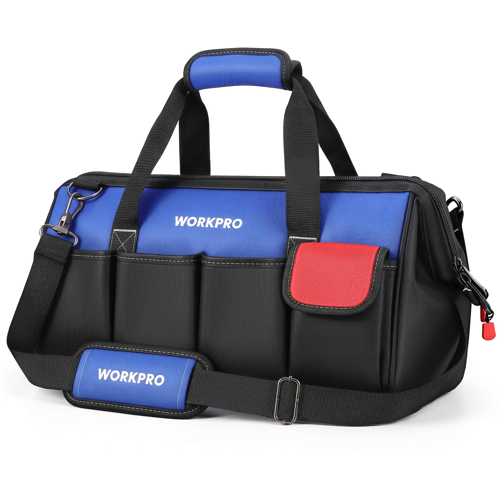 WORKPRO 18-inch Heavy-Duty Tool Bag 45x20x26.5 CM | Large Storage, Multi-Pocket 