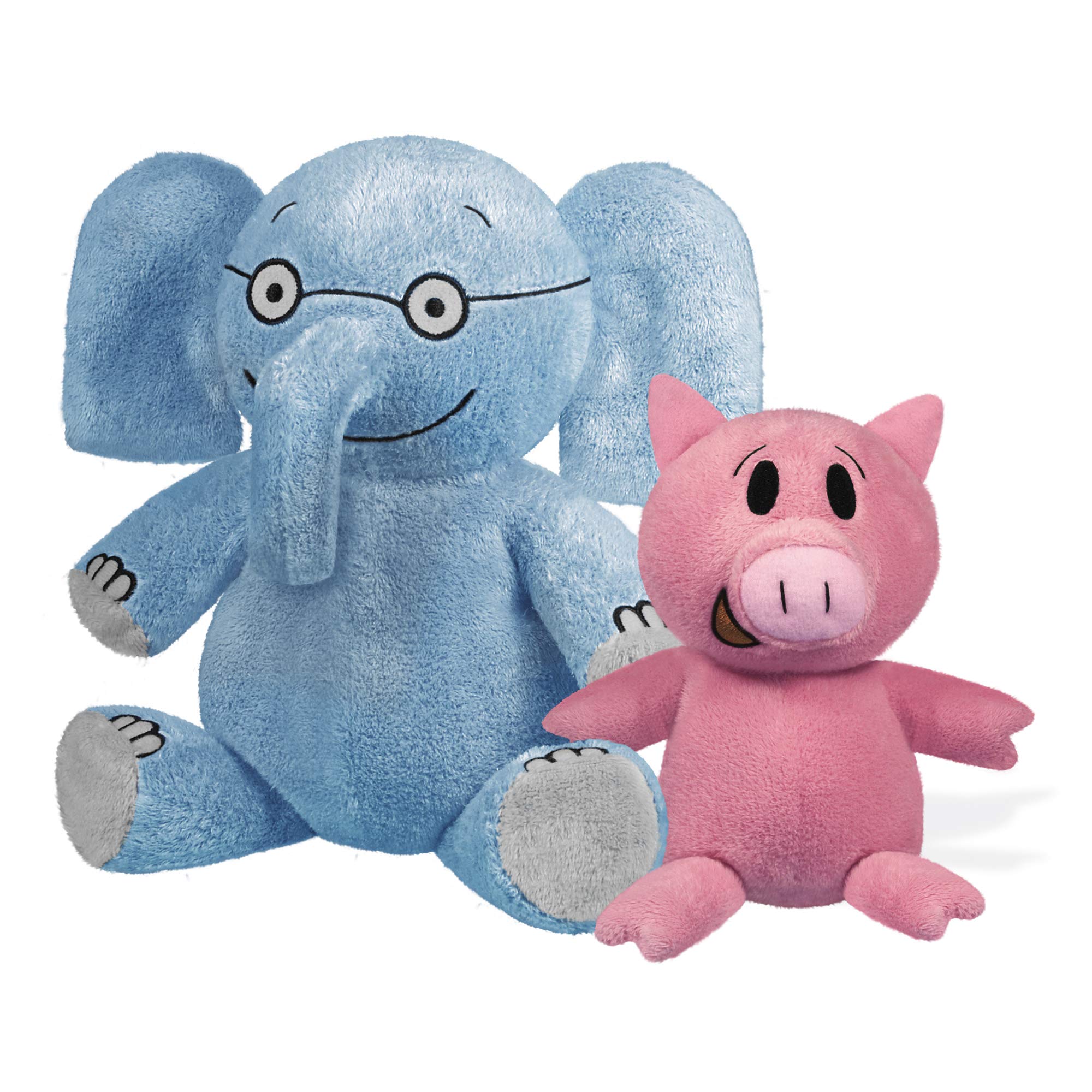 YOTTOY Mo Willems Collection | Pair of Elephant & Piggie Soft Stuffed Animal Plu