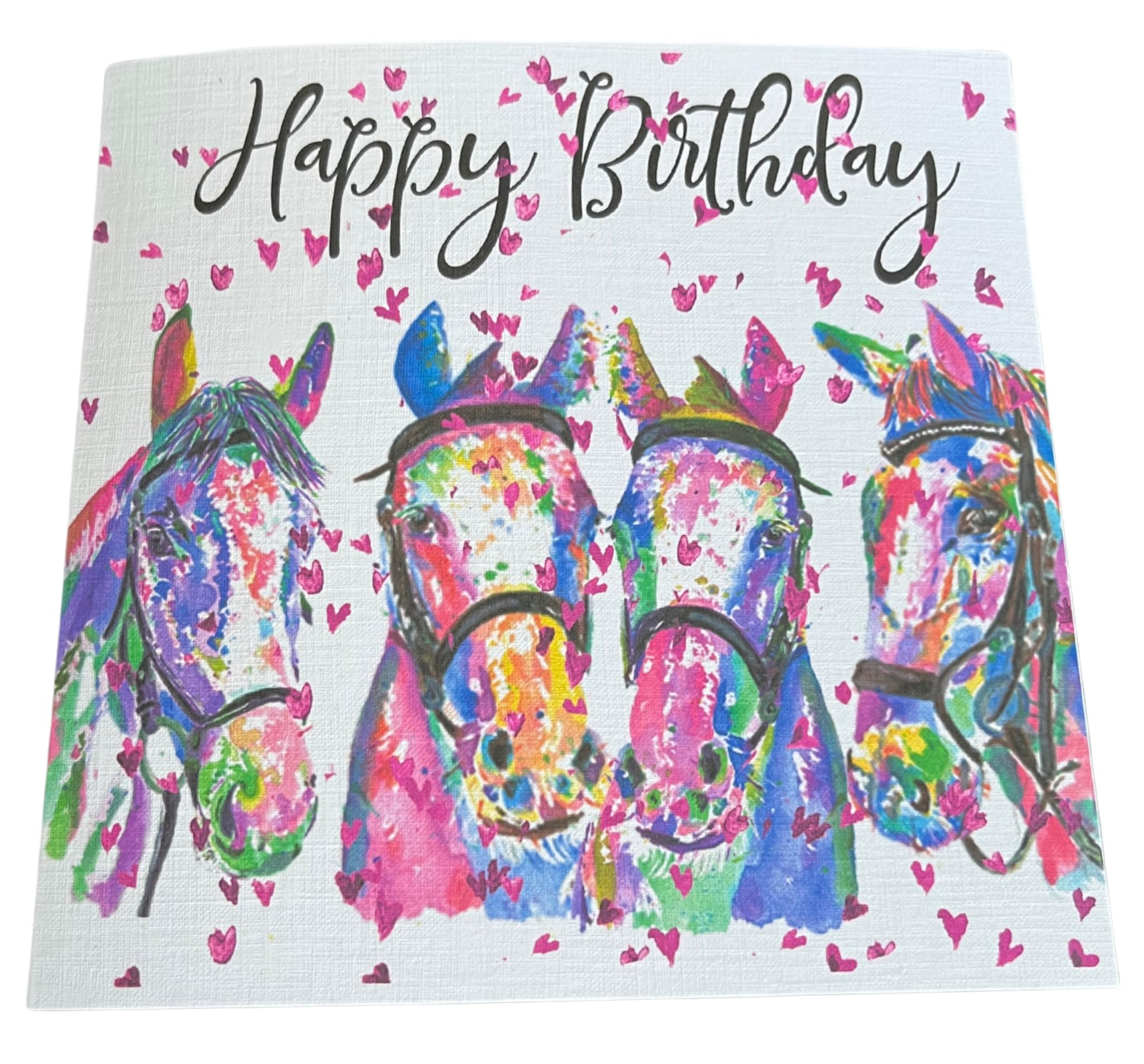 Horse Birthday Card for Horse Lovers, Happy Birthday Watercolour Horse Card for 