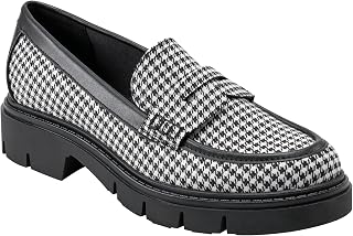 Marc Fisher Cube, Mocassino Donna, Pied de Poule Bianco Nero 001, 40 EU