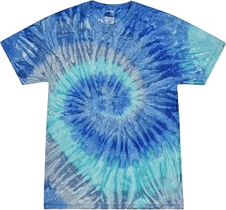 Colortone Batik Unisex 'Swirl' T-Shirt | Men's Short Sleeve T-Shirt Hippie T-Shirt Women's S - 5XL with Different Patterns | Flower Power Clothing Women Men Cotton | Hand-Dyed Batik Design