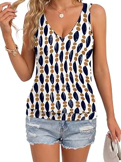 Umenlele Women's V Neck Casual Tank Tops