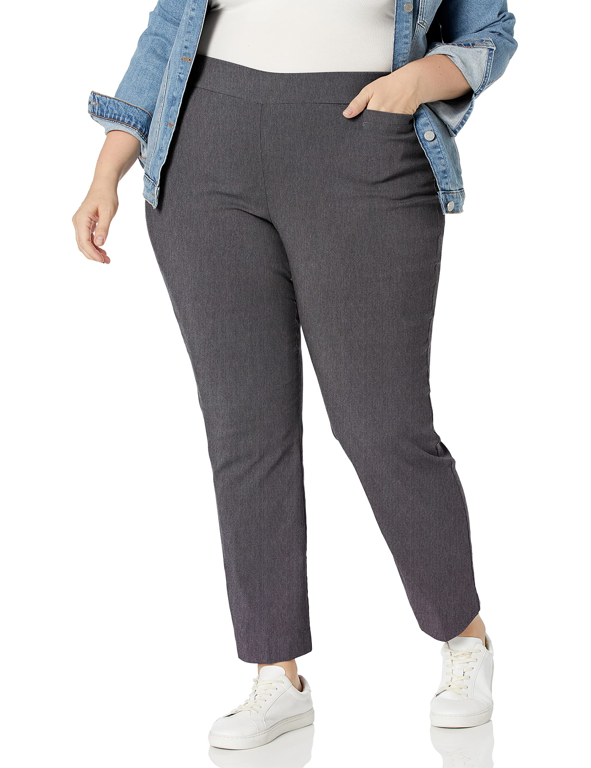 Briggs New York Plus Size Super Stretch Millenium Pocket Pull-On Pant - Women's 
