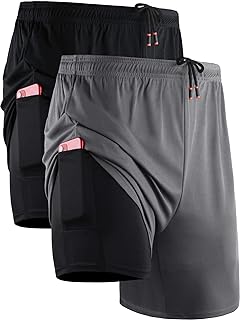 Neleus Men's Lightweight Workout Athletic Shorts with Pockets