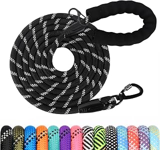 Dog Lead, 1.2M/1.5M/2M/3M/5M/10M/15M/20M/30M Dog Training Leash, Long Leash with Padded Handle for Small, Medium and Large Dogs