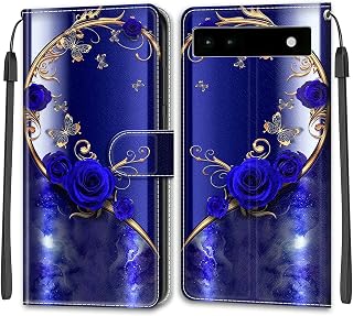 Google Pixel 6A Case, Premium PU Leather Case with [Card Slot] [Magnetic Closure] Flip Folio Case for Google Pixel 6A