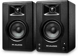 M-AUDIO BX3 3.5" Wired Studio Monitors Pair | Compact Wired Desktop Speakers for Recording, Mixing and Multimedia, Music Production Software Suite Included