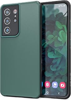 Crave Slim Guard for Galaxy S21 Ultra Case, Shockproof Case for Samsung Galaxy S21 Ultra, S21 Ultra 5G (6.8 inch) - Forest Green