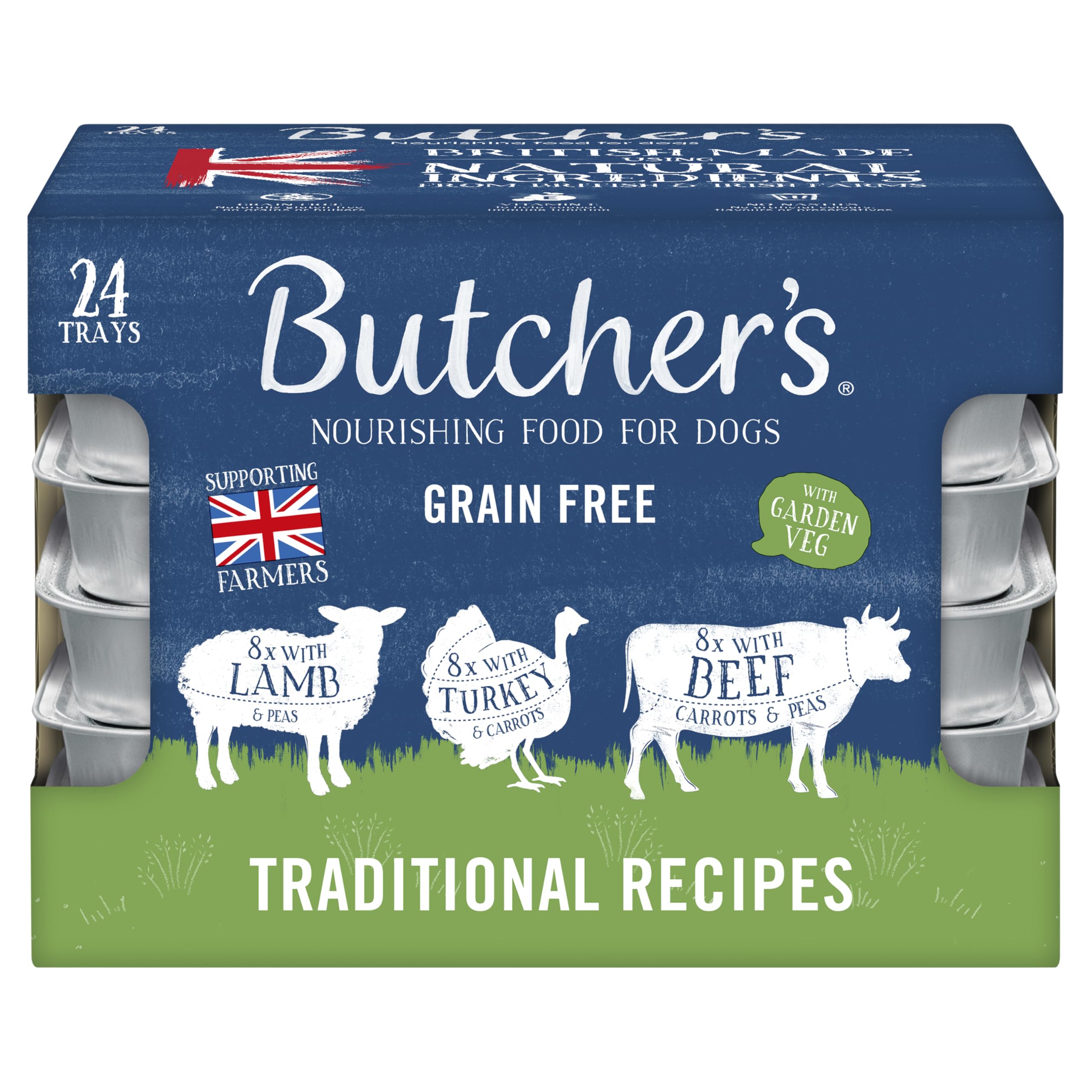 Butcher's Complete Wet Tray Adult Dog Food Traditional Recipes Pack 24x150g | Gr
