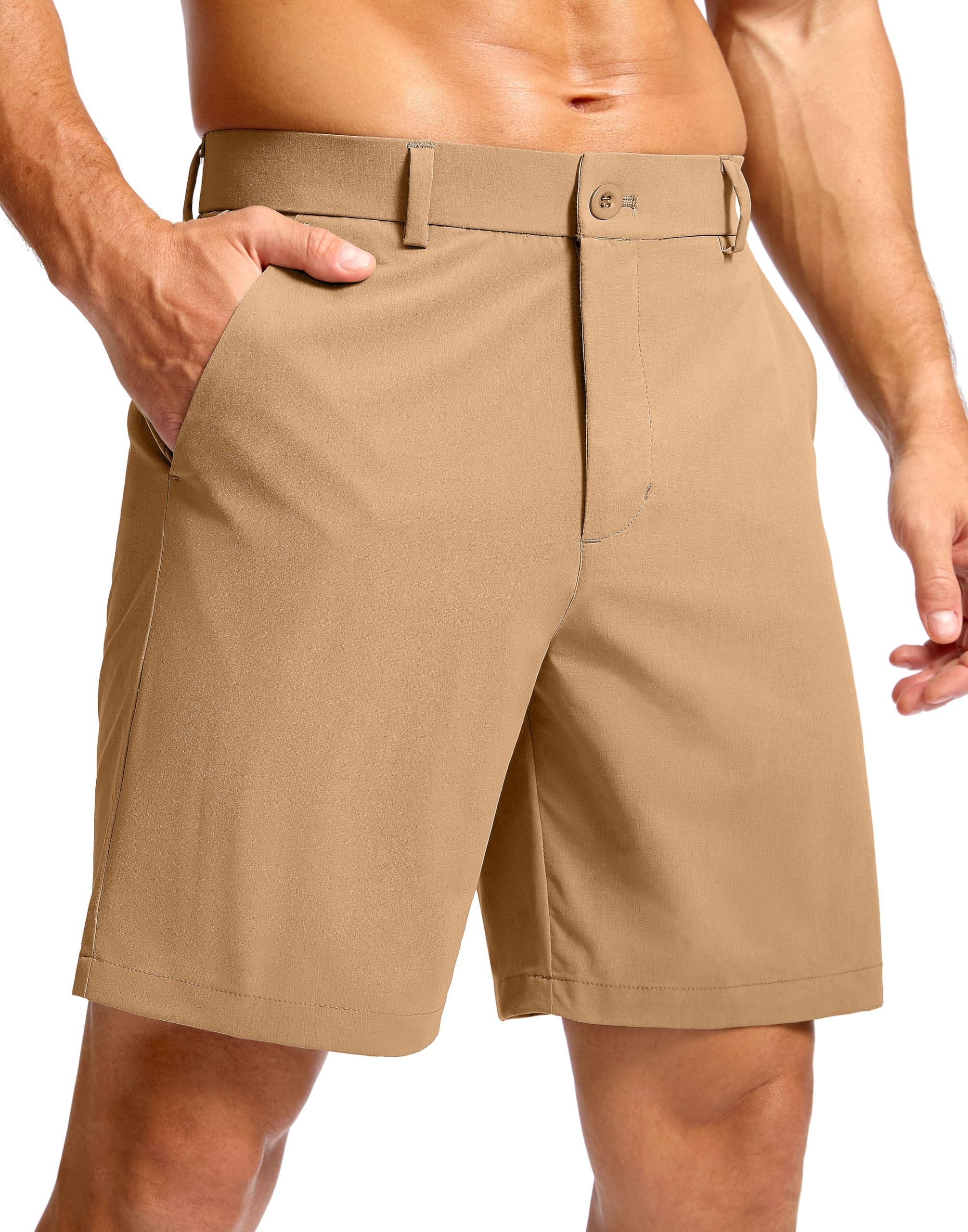 Soothfeel Men's Casual Shorts 7"/ 9" /11" Golf Shorts for Men Flat Front Dress W