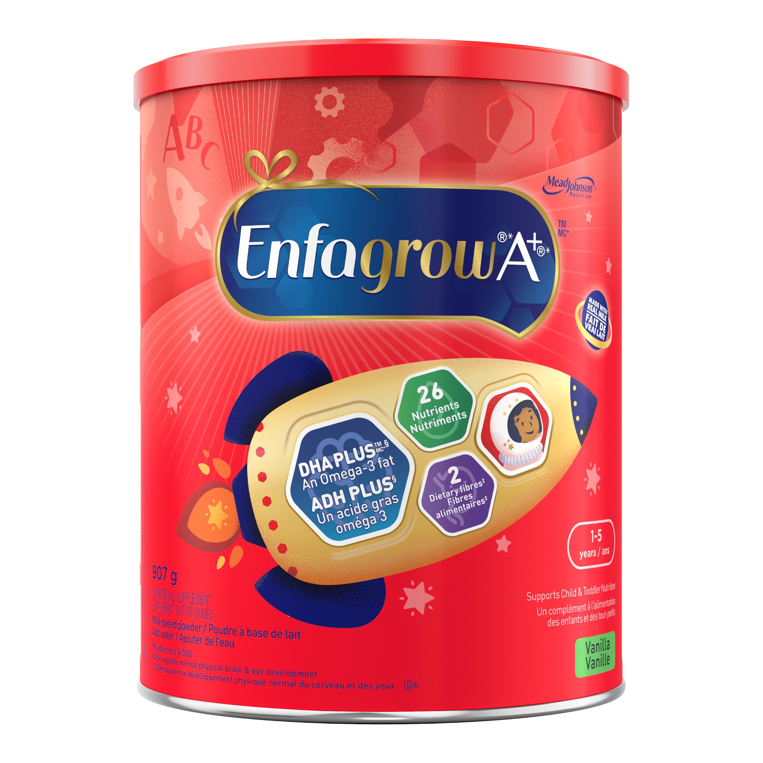 Enfagrow A+ Toddler Nutritional Drink, Vanilla Flavour, Powder Can, 907g