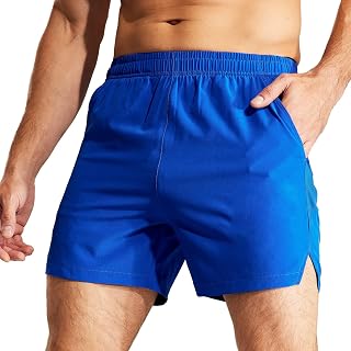 MIER Men's 5 Inch Running Shorts Quick Dry Outdoor Sports Workout Summer with Pockets Lightweight Breathable