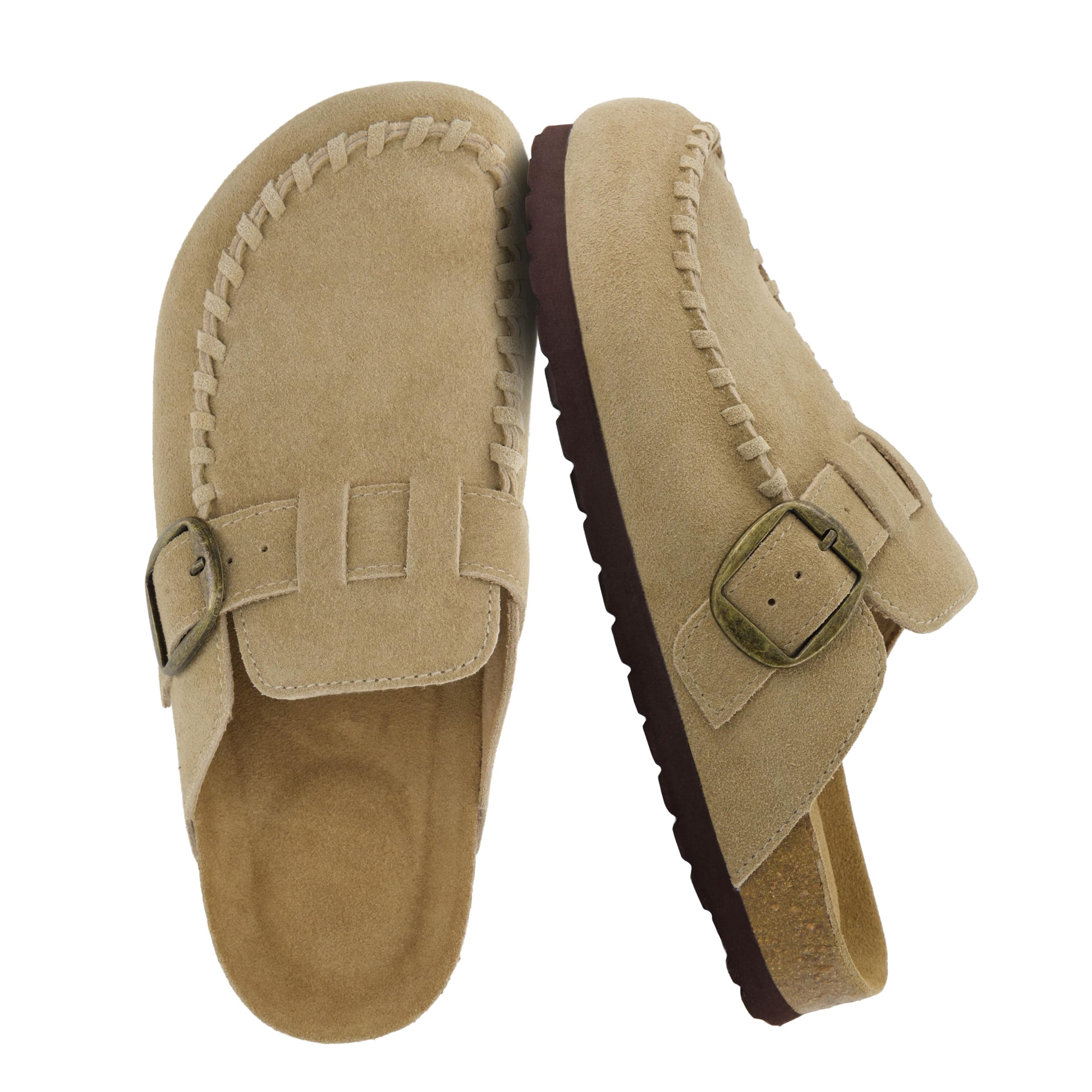 CUSHIONAIRE Canoe Genuine Suede Clogs for Women Footwear with Moc Toe Design – C