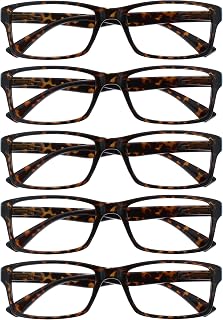 OPULIZE Brown Tortoise Value 5 Pack Men Women Designer Style Readers Rrrr92-2 +3.50-106 g