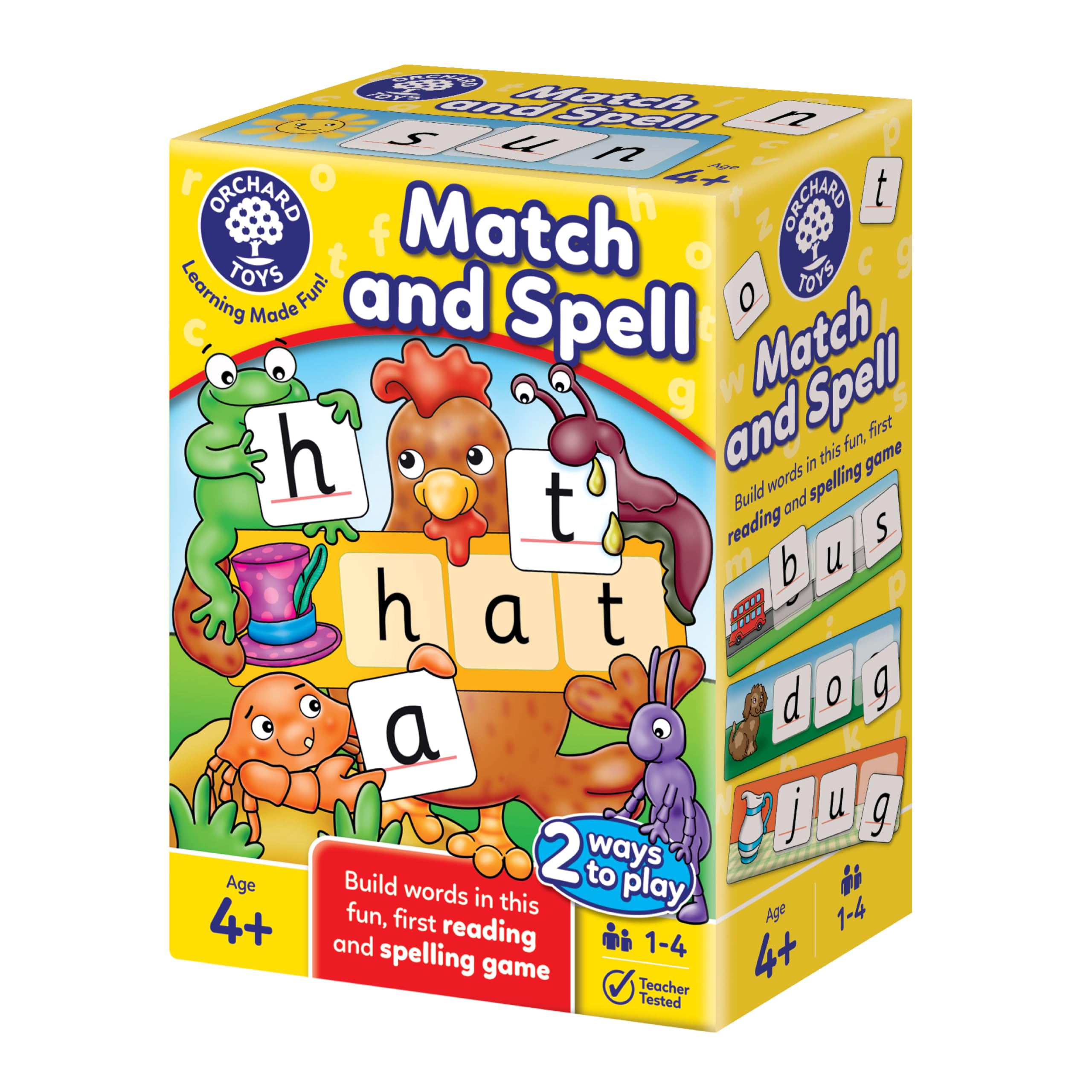 Orchard Toys Match and Spell Game, Letter and Word Games for Kids Age 4+ | Phoni