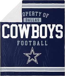 FOCO Dallas Cowboys NFL Team Property Of Sherpa Fleece Blanket