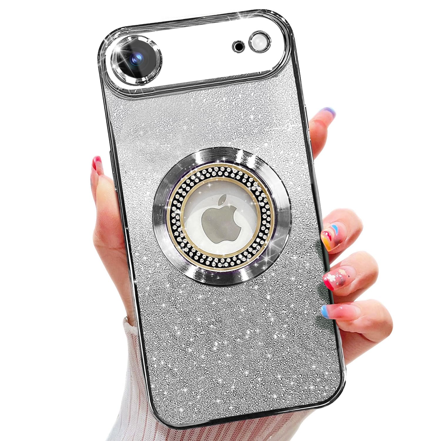 Misscase for iPhone Air Magnetic Glitter Case Compatible with MagSafe,Full Prote