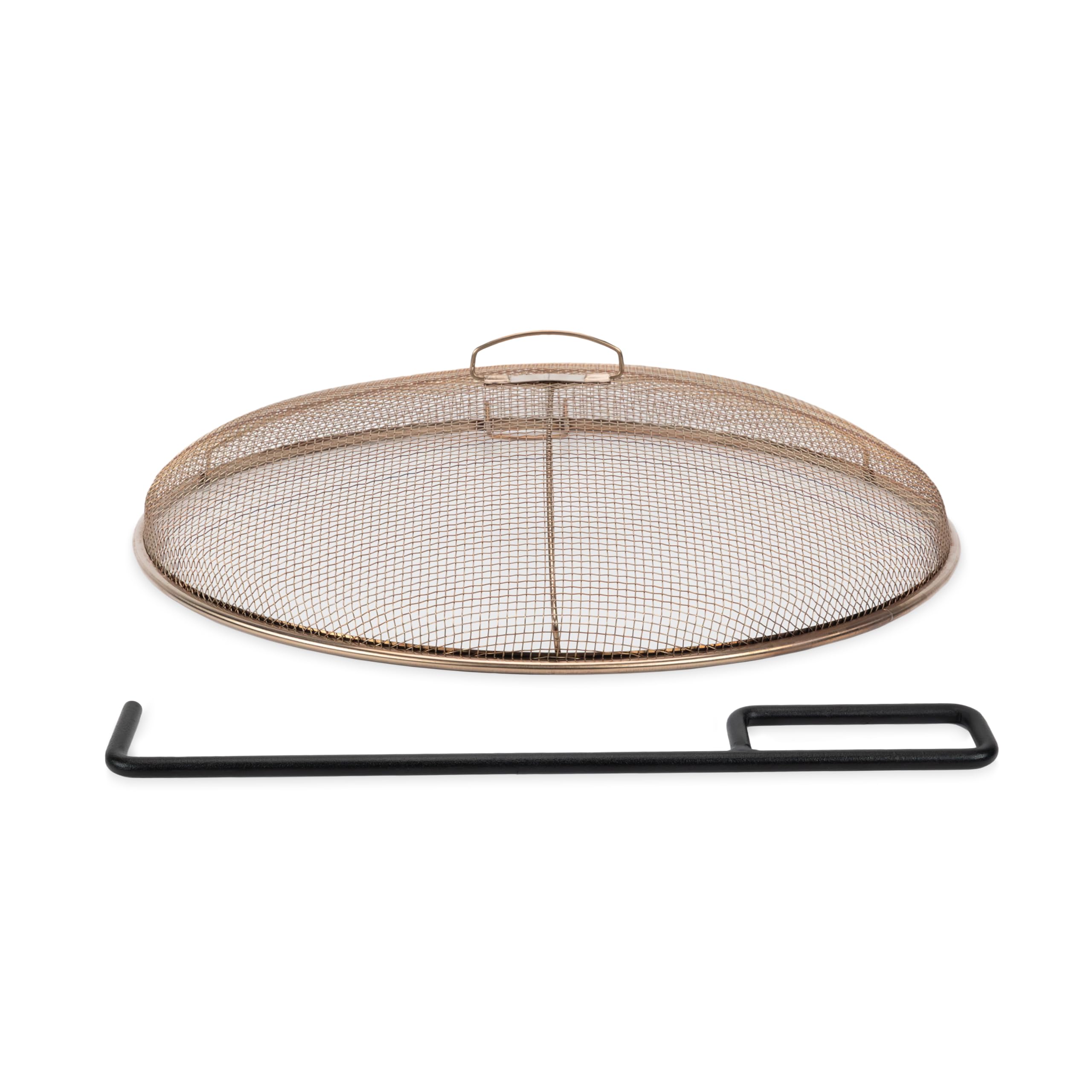 TIKI Fire Pit Screen & Poker Set – Spark Protector, Ember Guard & Fire Poker for