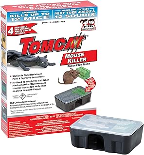 Tomcat Mouse Killer - 4 Child and Dog Resistant Bait Stations Containing 28 Gram Bait Blocks