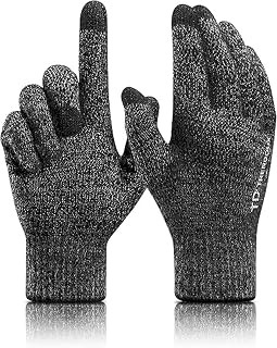 TRENDOUX Men's Women's Winter Gloves - Thermal Warming Touch Screen Skiing Wool Fleece Gym Mountaineering Sports Snowboard Thin Scooter Mtb Cycling Bike Running Work Driving Motorcycle Touch Screen