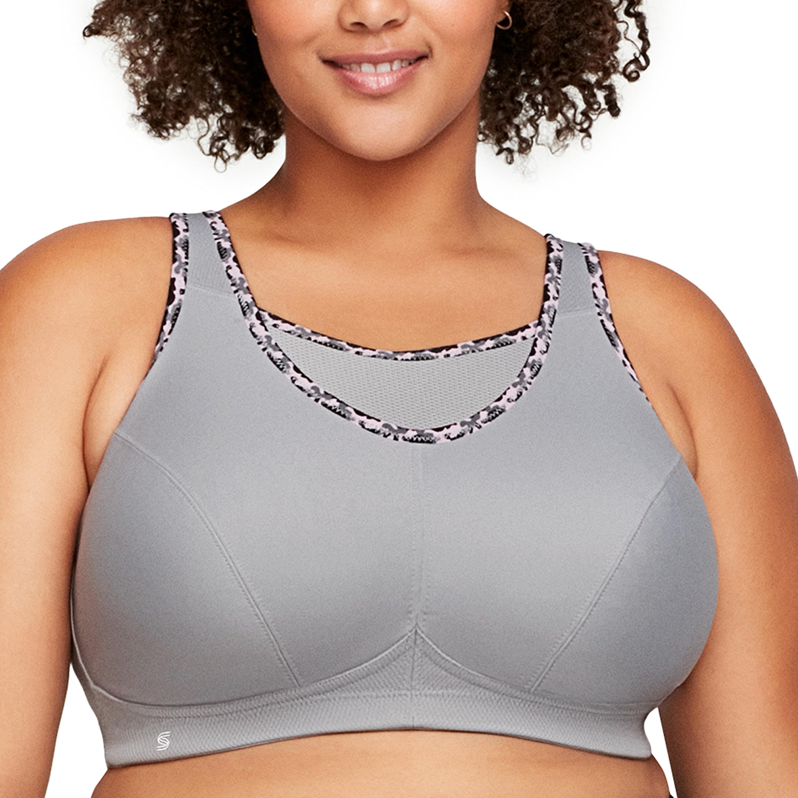 Glamorise Plus Size Wirefree Sports Bra, Tank Top Model, No Support #1066
