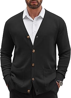 COOFANDY Men's V Knit Cardigan