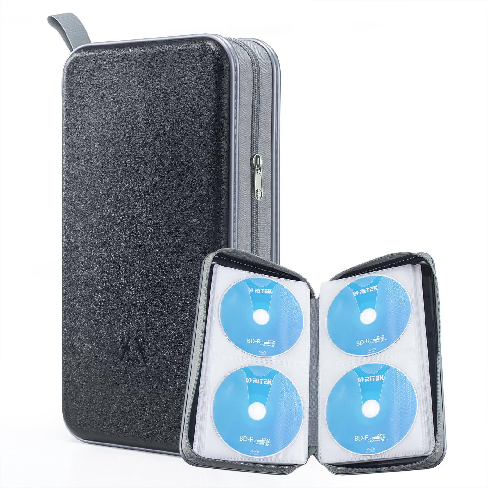 alavisxf xx CD Case, 96 Capacity Hard Plastic Organizer Wallet for Car | CD DVD 