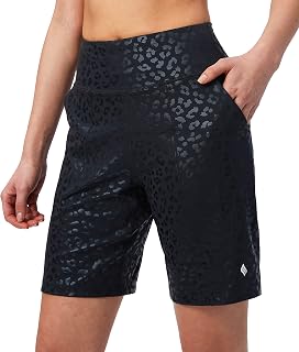 SANTINY Bermuda Shorts for Women with Pockets Athletic Workout Shorts