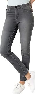 Emilia Parker Women's Superstretch Jeans in Various Colours, with Straight Leg, Comfortable Jeans with Stretch, Practical Five Pocket Design, Women's Clothing, Size 18-46