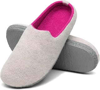 Mishansha Slippers Felt Comfort Slippers for Women Men Size 36-47