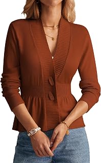 GRACE KARIN Women 2026 Button Down Lightweight Cardigan Casual Open Front Sweater Crochet Tops Knitted Coat