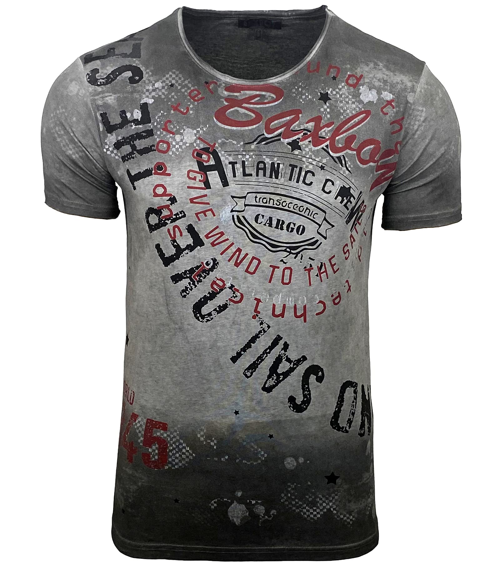 B-106 Men's Slim Fit Crew Neck T Shirt Modern Design