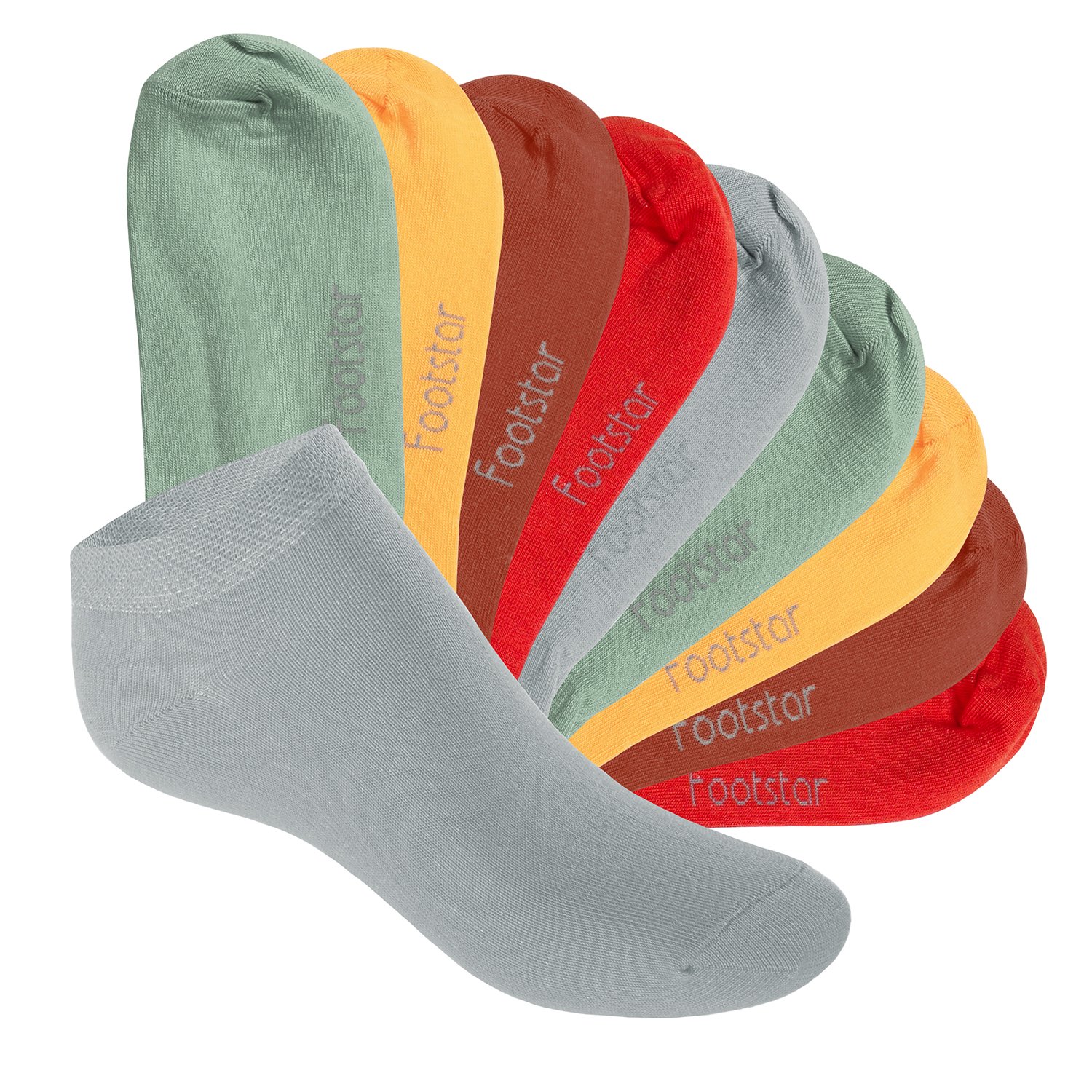 Footstar - Girls and Boys Short Athletic Sneaker Socks (10 Pairs) - Sneak It!