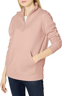 Amazon Essentials Women's Long Sleeve Half Zip Fleece with Quarter Zip (Plus Size)