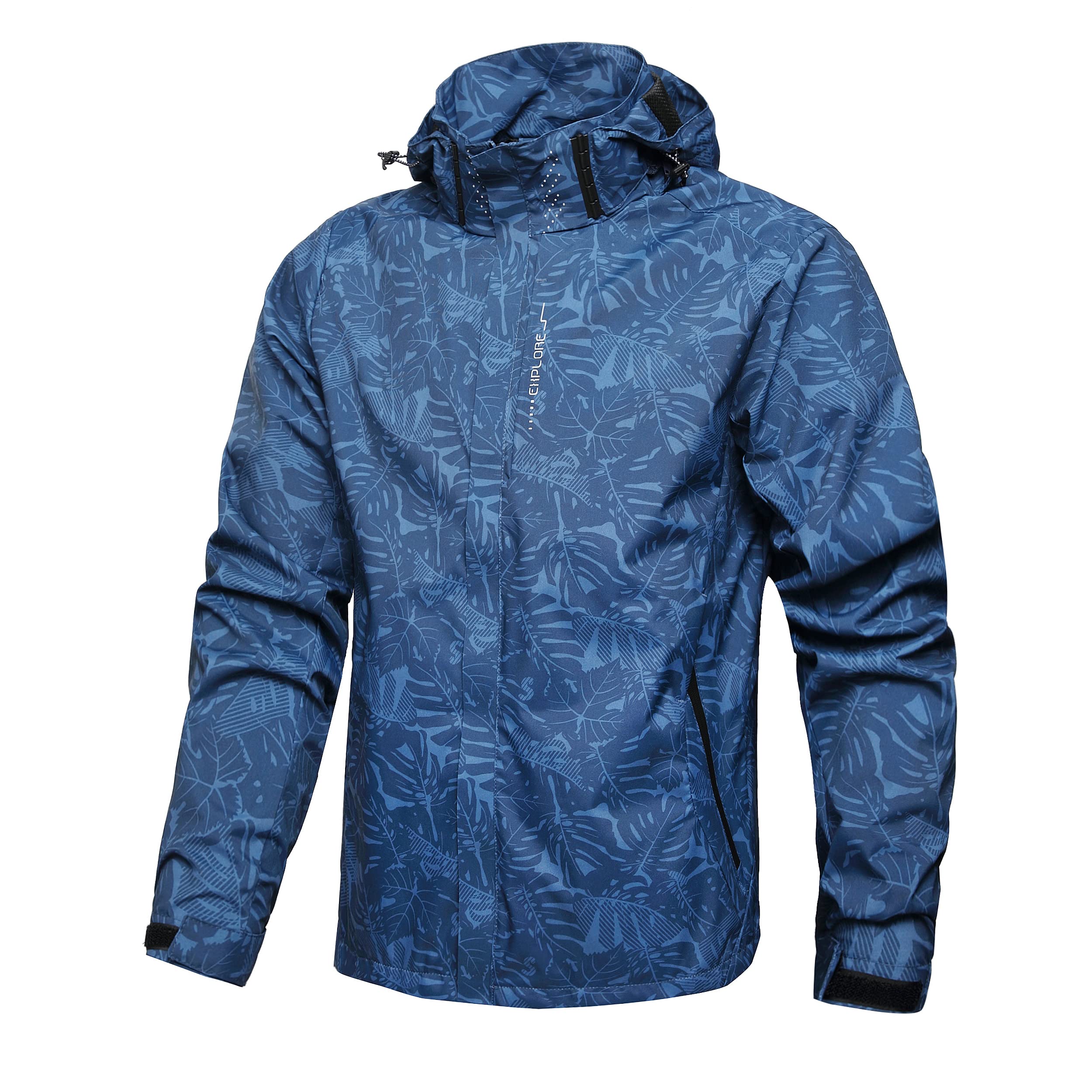 Men's Lightweight Waterproof Rain Jacket,Shell Hooded Outdoor Raincoat Hiking Wi