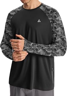 Men’s Sun Protection Shirts UPF 50+ Long Sleeve UV Shirt Rash Guard for Men Quick Dry Swim Fishing Beach Athletic