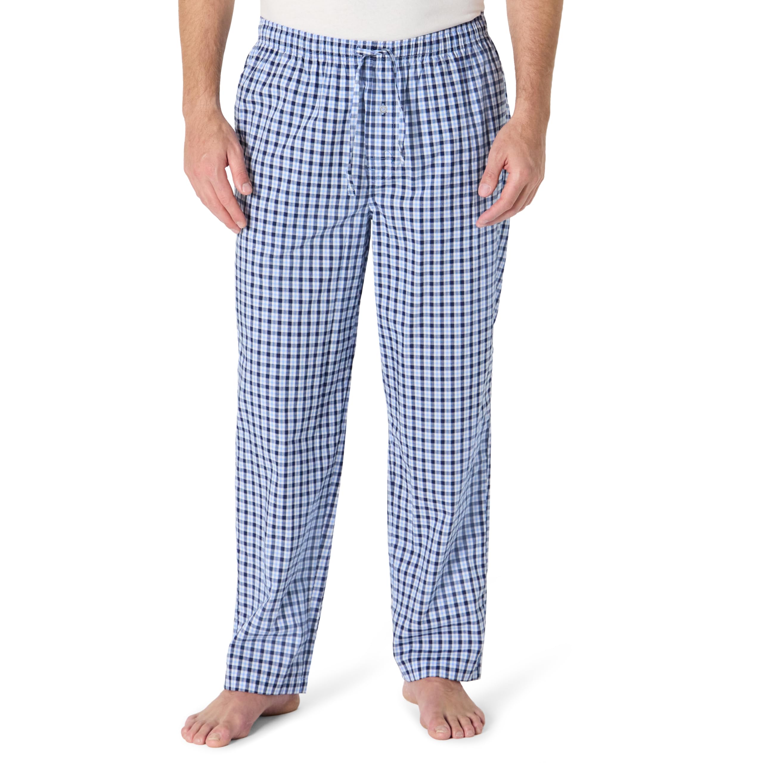 Amazon Essentials Men's Cotton Poplin Straight-fit Pyjama Bottoms with Drawstrin