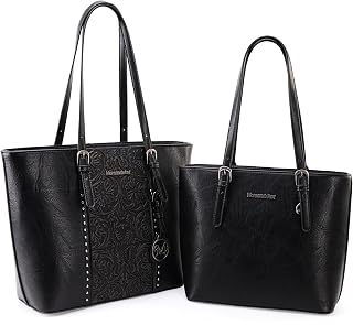 Montana West Tote Bag for Women Purse and Handbags Set Embossed Collection Purse 2Pcs Set