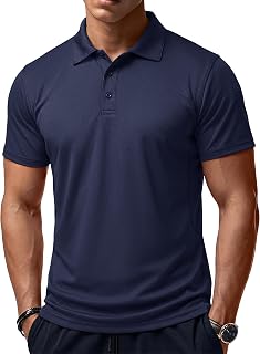 MAGCOMSEN Polo Shirts for Men Quick Dry Short Sleeve Golf Tactical Shirts Pique Jersey Casual Workout Performance Tops