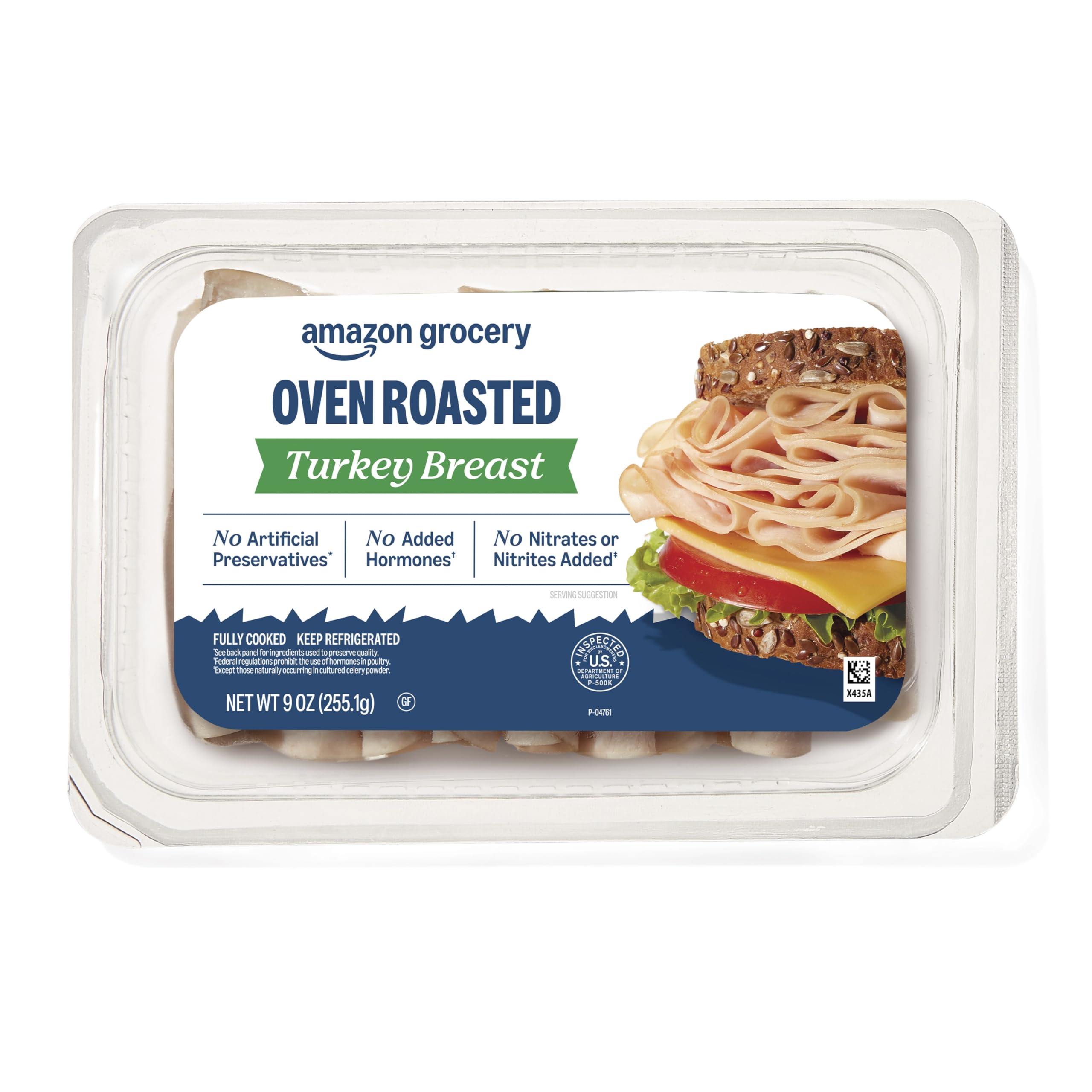 Amazon Grocery, Sliced Oven Roasted Turkey Breast, 9 Oz