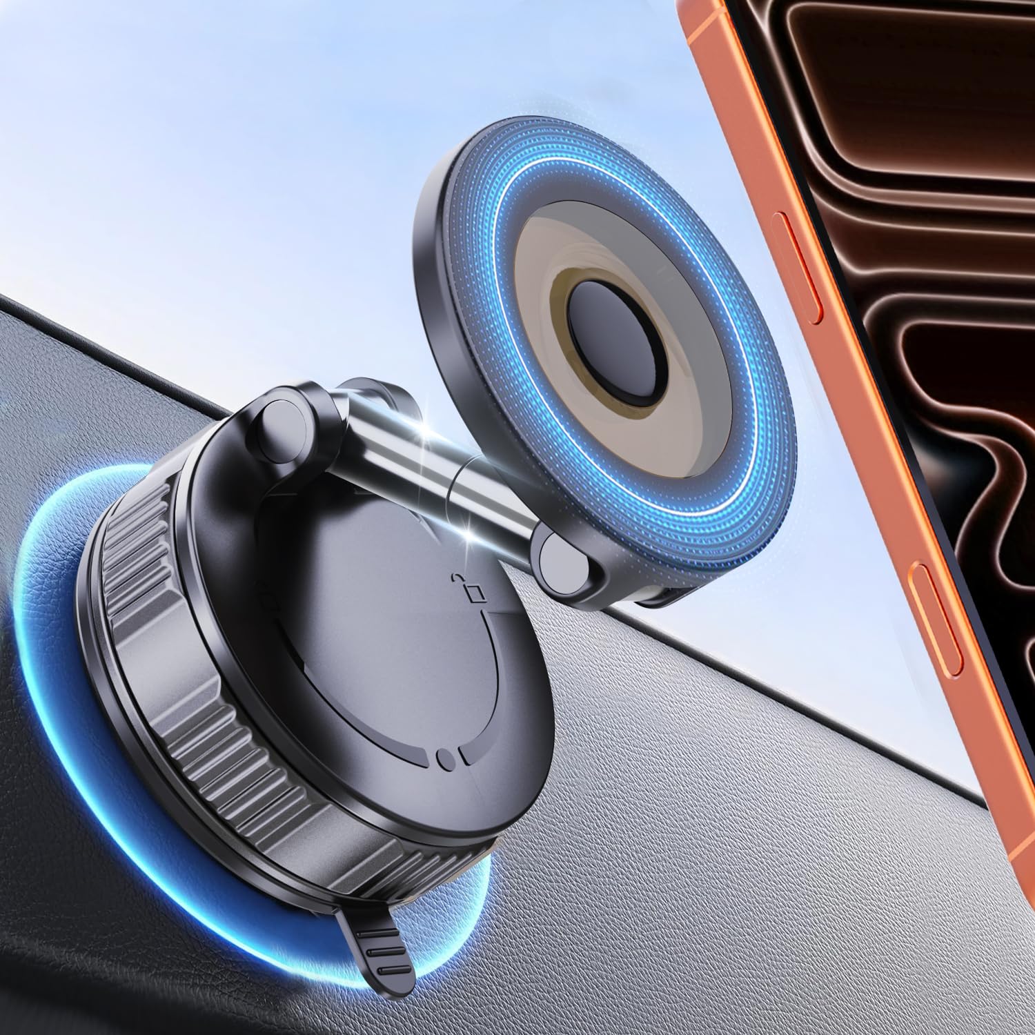 [2026 NEW] for MagSafe Car Mount [Upgraded Strongest Suction & Magnetic] Mobile 