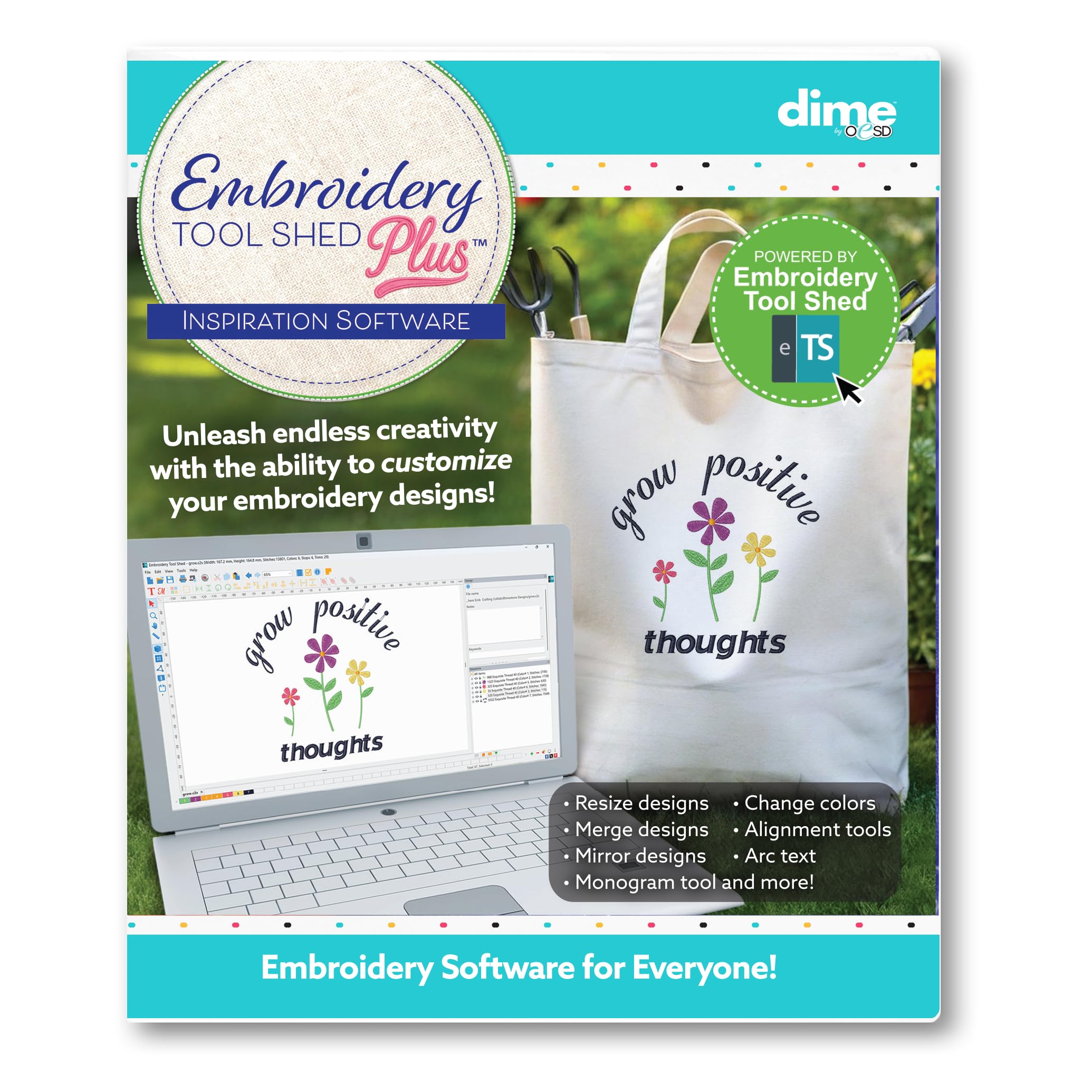Embroidery Tool Shed PLUS - Machine Embroidery Editing Software | for PC & MAC