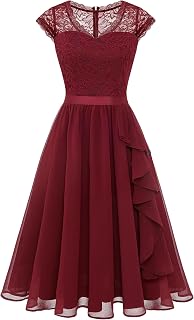 Wedtrend Women's Bridesmaid Dresses Short Prom Dress Ruffle Semi Formal Cocktail Dresses Floral Homecoming Dress