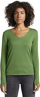 TOM TAILOR Ladies Basic knitted jumper 1012976, 21173 - Sundried Turf Green, 3XL