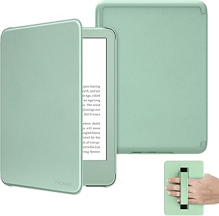 MoKo Case for 6" Kindle (11th Generation-2024/2022 Release), Agave Green | Lightweight Shell Cover with Hand Strap, Auto Wake/Sleep
