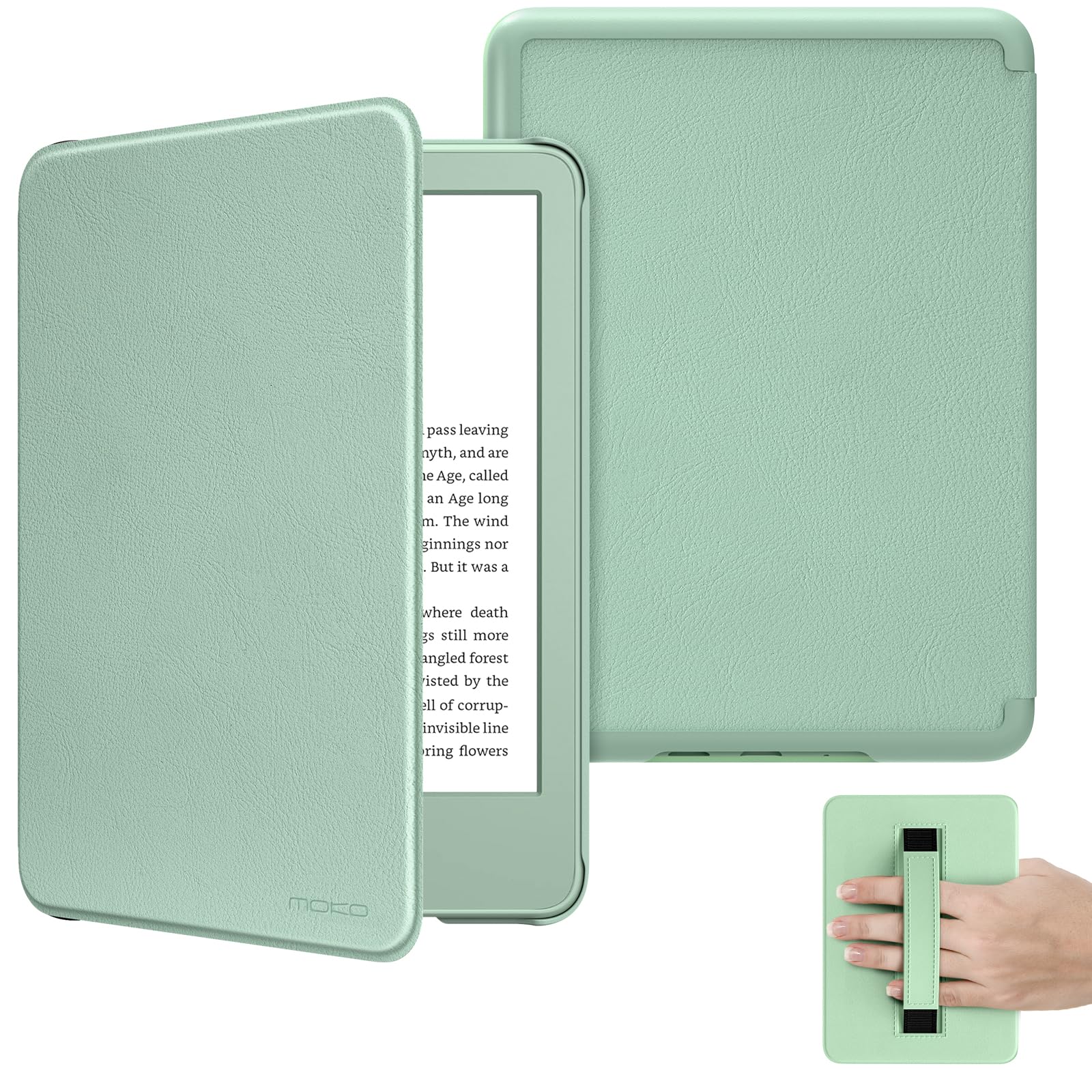 MoKo Case for 6" Kindle (11th Generation-2024/2022 Release), Agave Green | Light