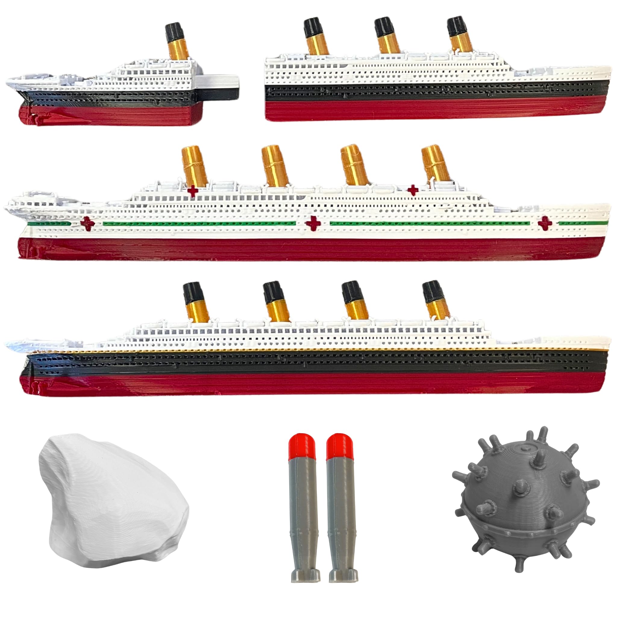 3 Pack Split In Half Titanic Bath Boat And Pool Toy,Break In Half RMS Titanic To
