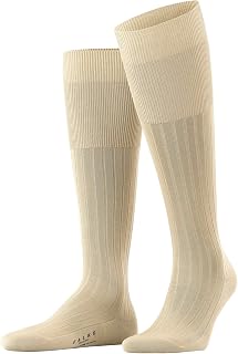 FALKE Men's Milano Long Socks Breathable Sustainable Organic Cotton Scotland Thread Thermo-Active Sole Flat Stitching No Pressure On High Toe Ribbed Fine 1 Pair