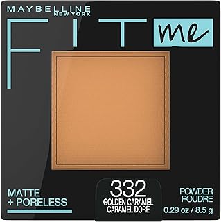 Maybelline Fit Me Matte + Poreless Pressed Face Powder Makeup & Setting Powder, Golden Caramel, 1 Count